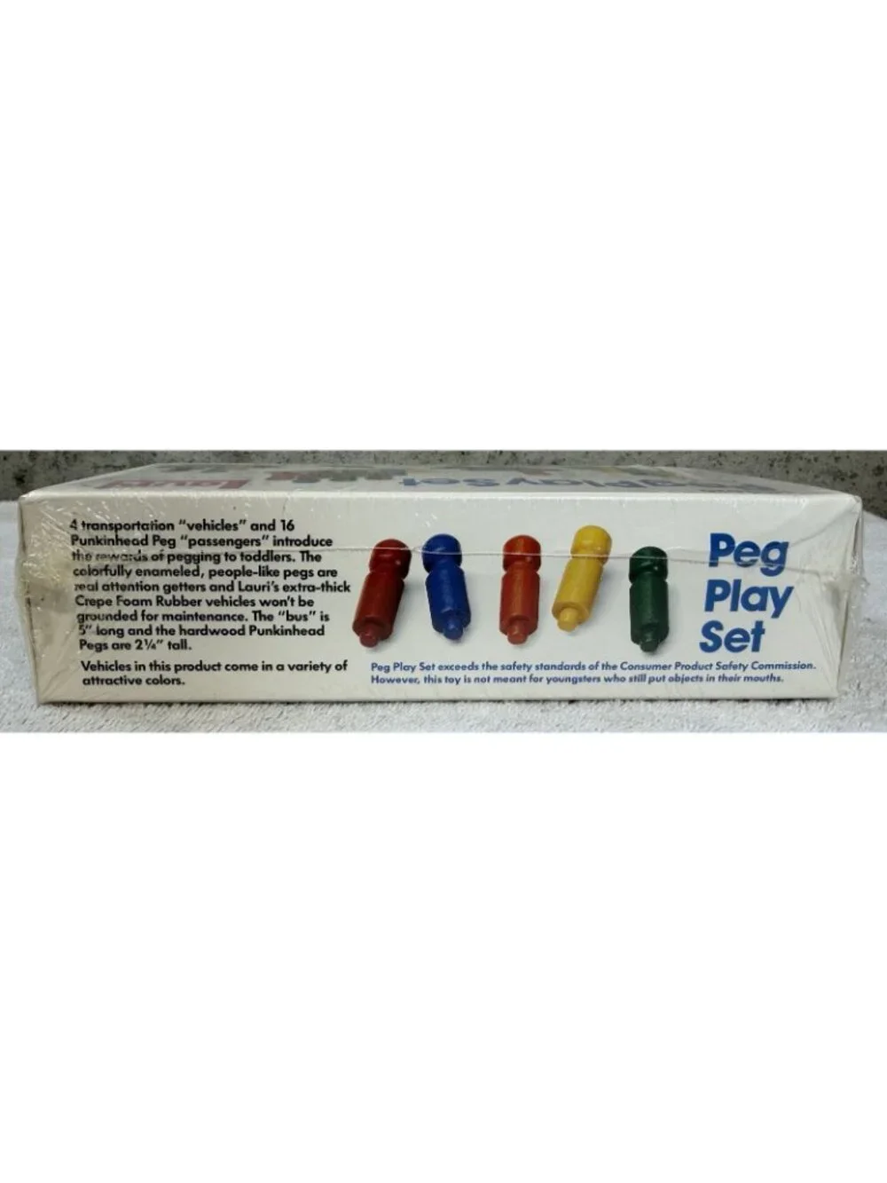 Vintage 1990 Lauri Peg Play Set Educational Toddler Wooden Brain Game Sealed